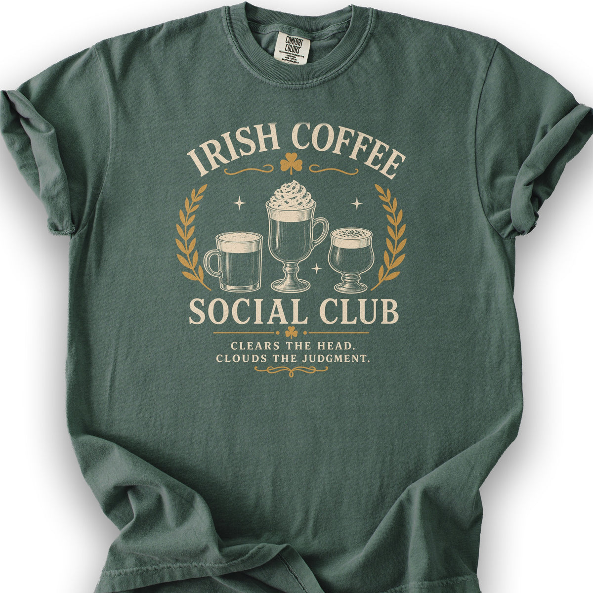 Irish Coffee Social Club T-Shirt - Blue Spruce