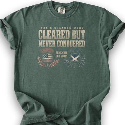 Highlands Were Cleared T-Shirt - Blue Spruce