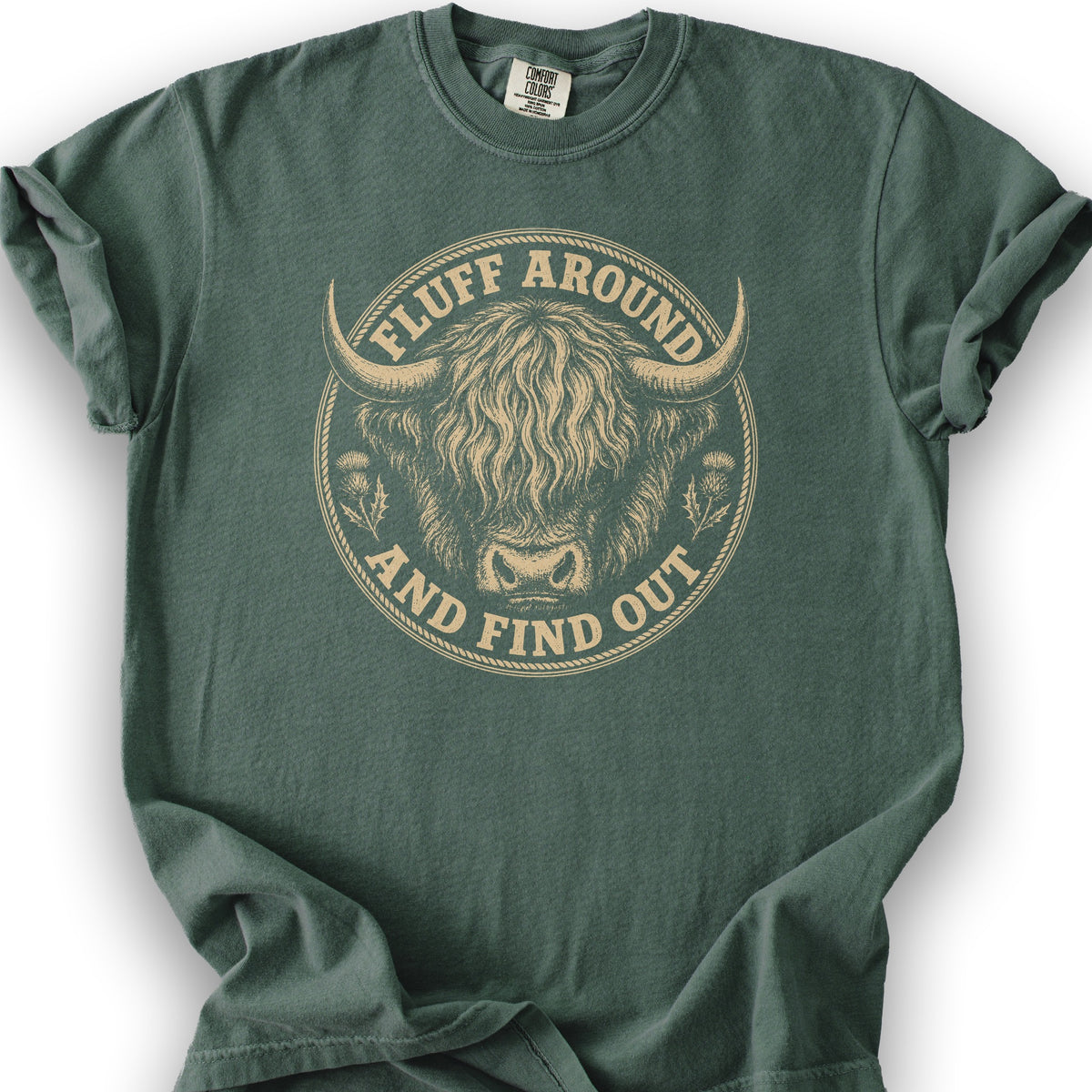 Fluff Around Coo T-Shirt - Blue Spruce