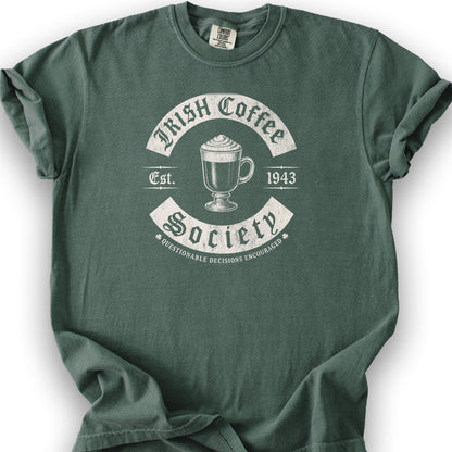 Irish Coffee Society T-Shirt - Blue Spruce