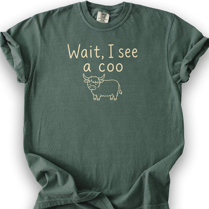 Wait I See A Coo T-Shirt - Blue Spruce