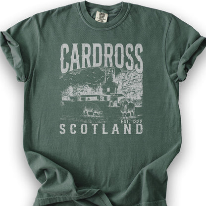 Cardross Scotland Sketch T-Shirt - Blue Spruce