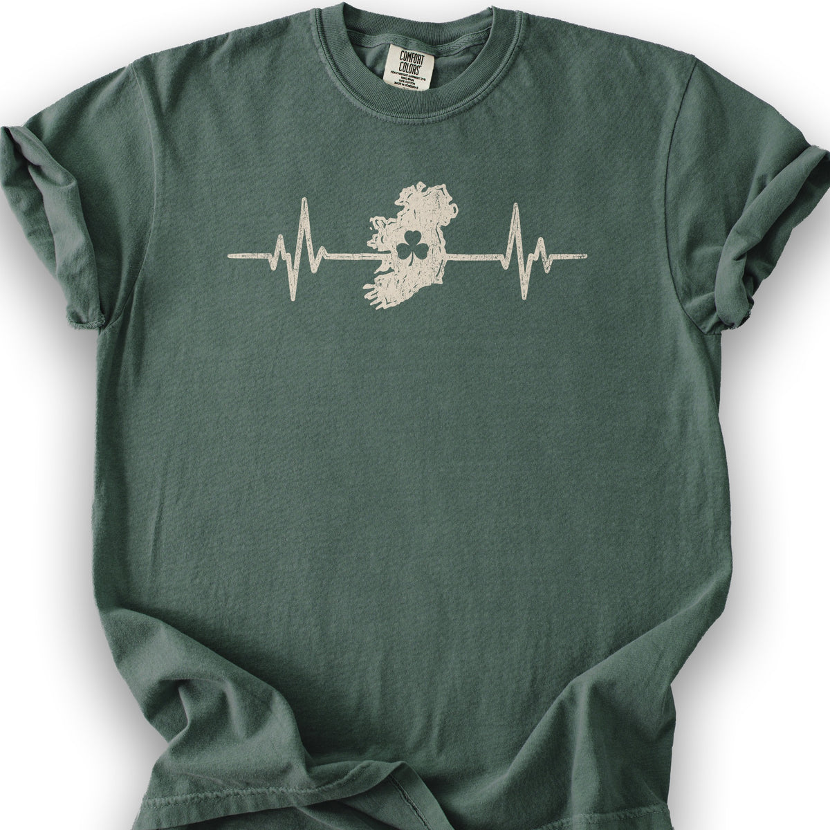 Ireland Heartbeat T-Shirt - Blue Spruce