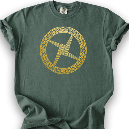 St Brigids Cross T-Shirt - Blue Spruce