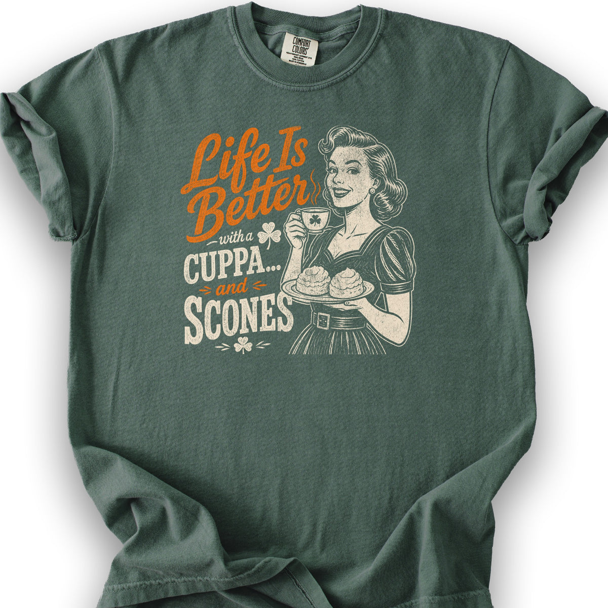 Cuppa Scones T-Shirt - Blue Spruce
