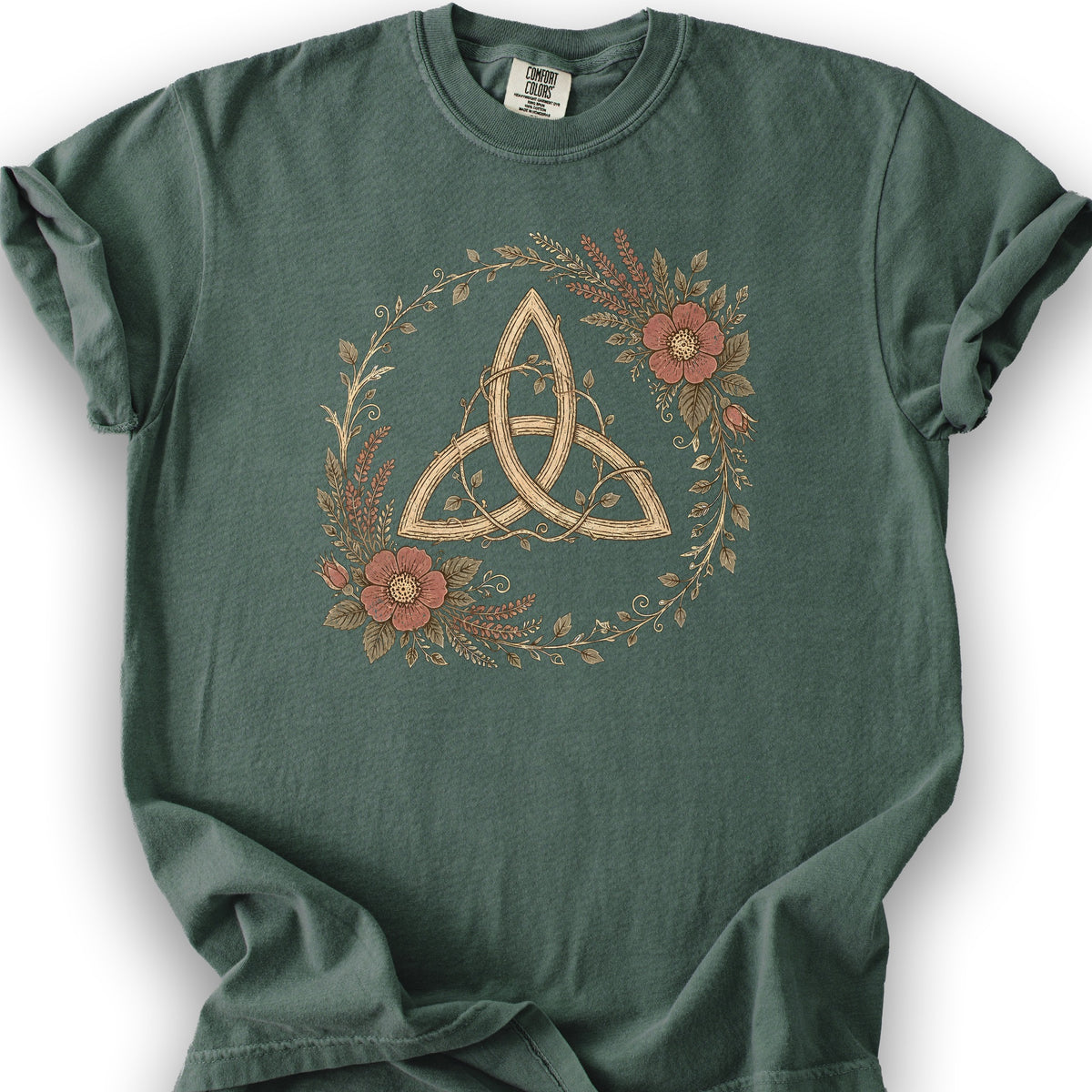 Trinity Garden Wreath T-Shirt - Blue Spruce