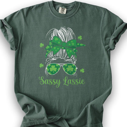 Irish Sassy Lassy T-Shirt - Blue Spruce