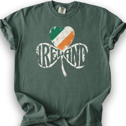 Ireland Shamrock Flag T-Shirt - Blue Spruce