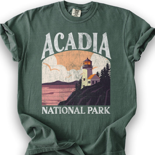 Acadia National Park Shirt "Big and Bold" T-Shirt - Blue Spruce