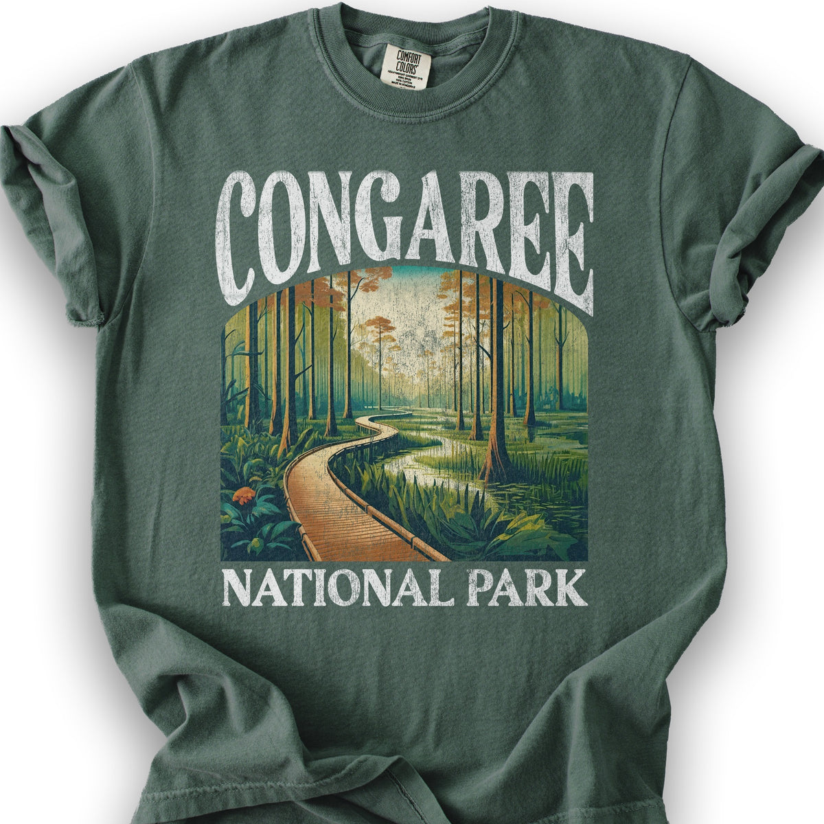 Congaree National Park "Big and Bold" T-Shirt - Blue Spruce