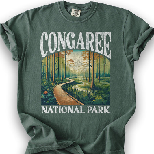 Congaree National Park "Big and Bold" T-Shirt - Blue Spruce