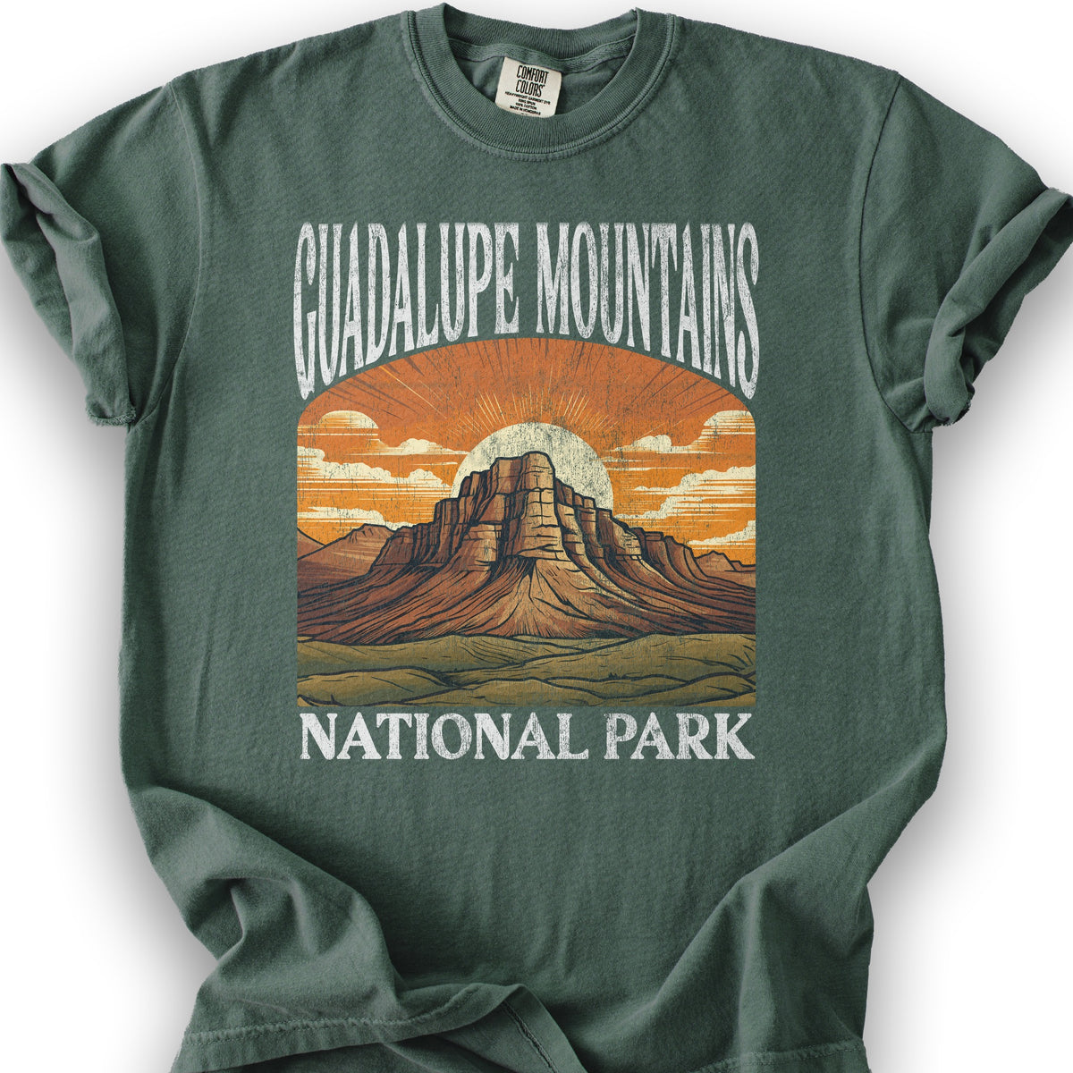 Guadalupe Mountains National Park "Big and Bold" T-Shirt - Blue Spruce