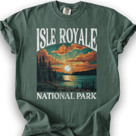 Isle Royale National Park "Big and Bold" T-Shirt - Blue Spruce