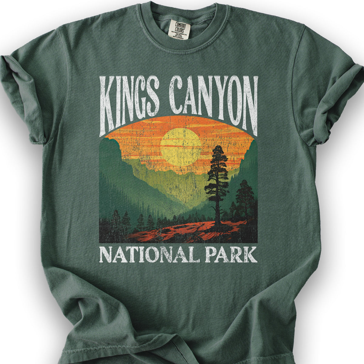 Kings Canyon National Park "Big and Bold" T-Shirt - Blue Spruce