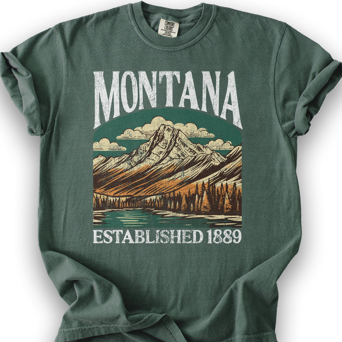 Montana "Big and Bold" State T-Shirt - Blue Spruce