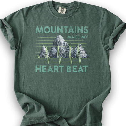 Mountain Lover "Heartbeat" T-Shirt - Blue Spruce