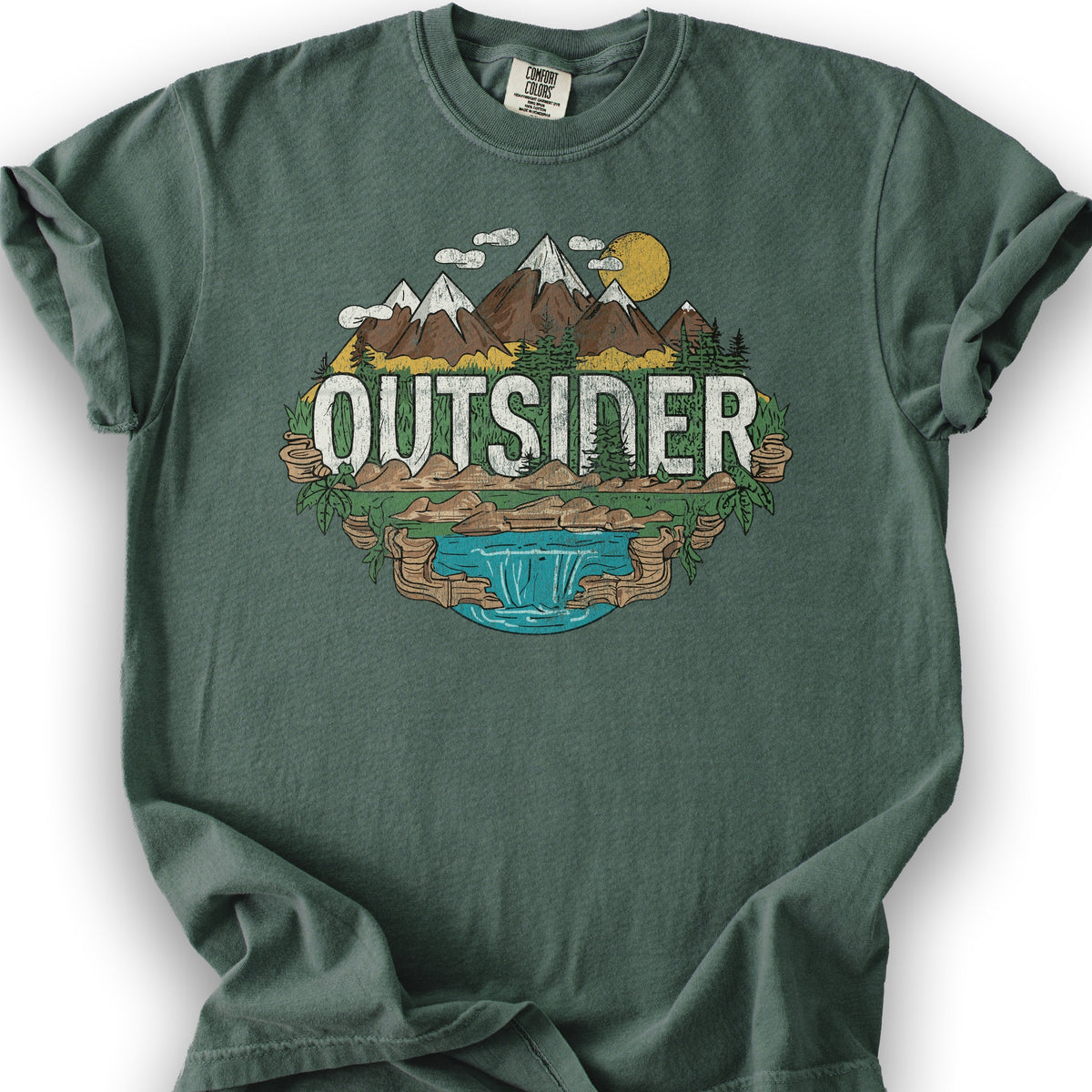 Outsider Graphic T-Shirt - Blue Spruce