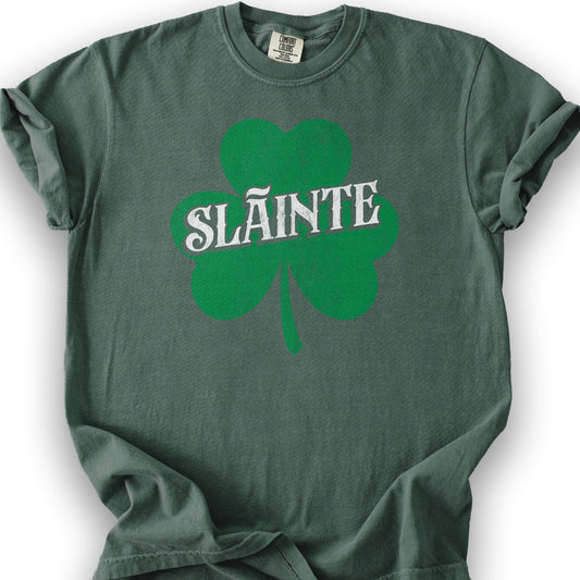 Sláinte Textured Shamrock T-Shirt