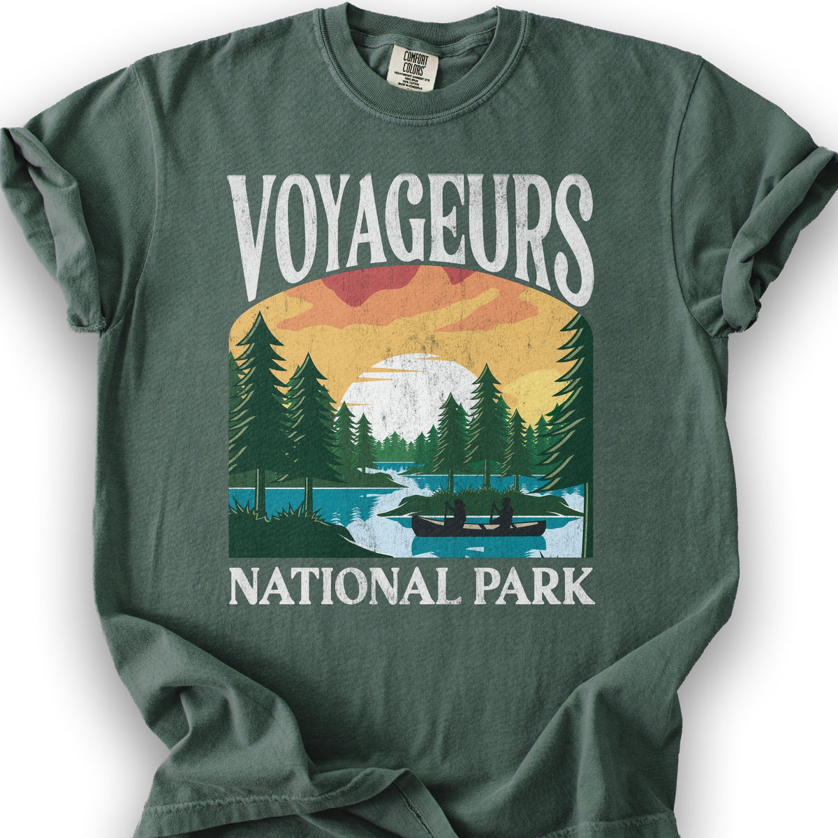 Voyageurs National Park "Big and Bold" T-Shirt - Blue Spruce