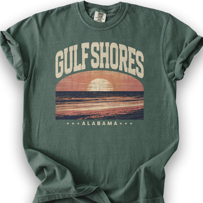 Gulf Shores Alabama "Varsity" Shirt - Blue Spruce