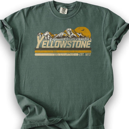 Yellowstone Retro Stripe T-Shirt - Blue Spruce
