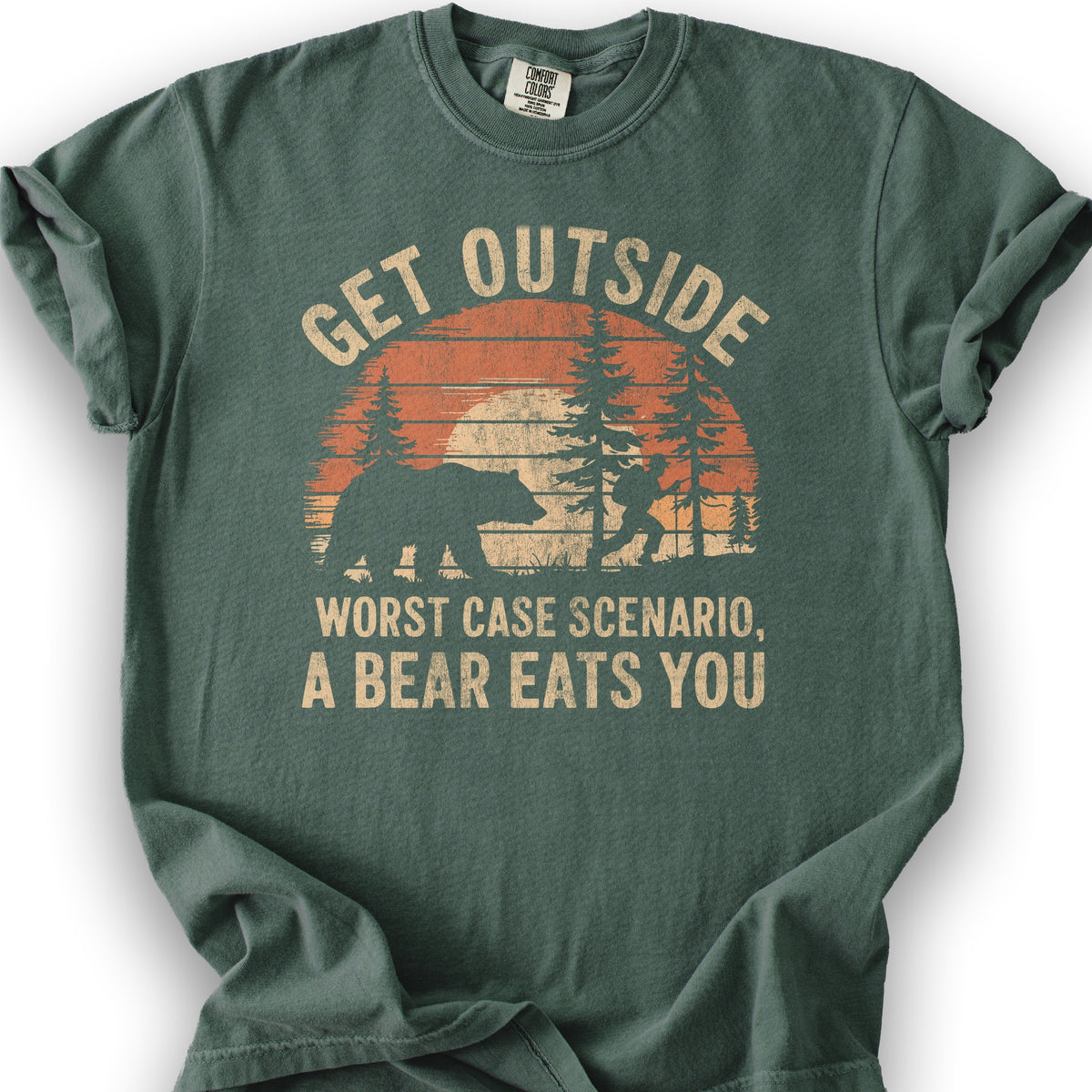 Get Outside "Worst Case Scenario" T-Shirt - Blue Spruce
