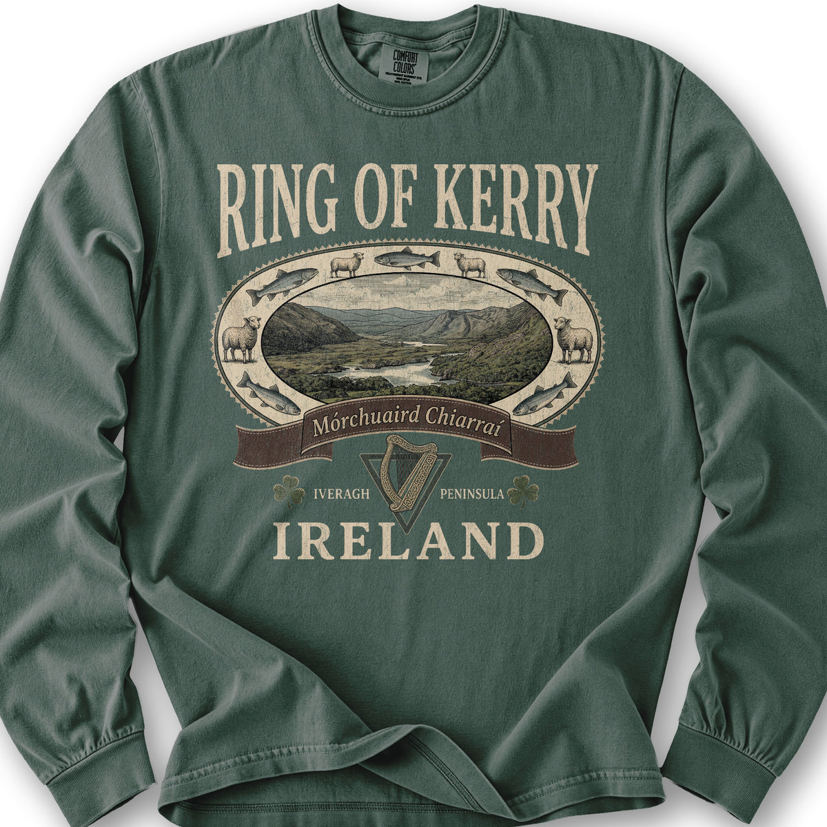 Ring of Kerry Heritage Long Sleeve Shirt - Blue Spruce