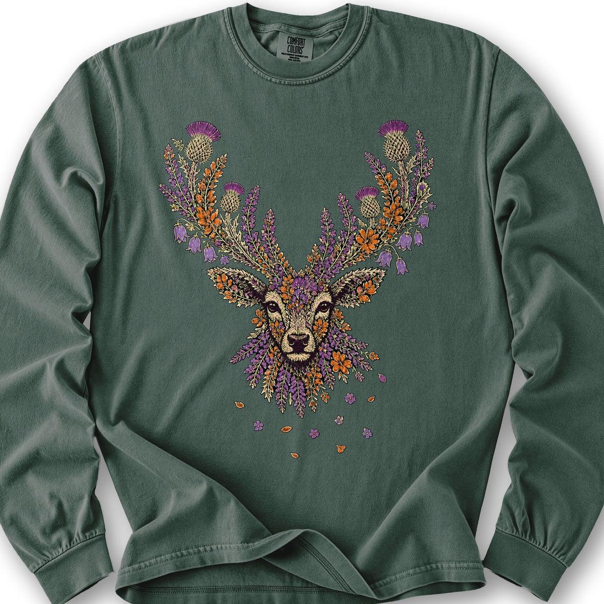 Floral Stag Long Sleeve Shirt