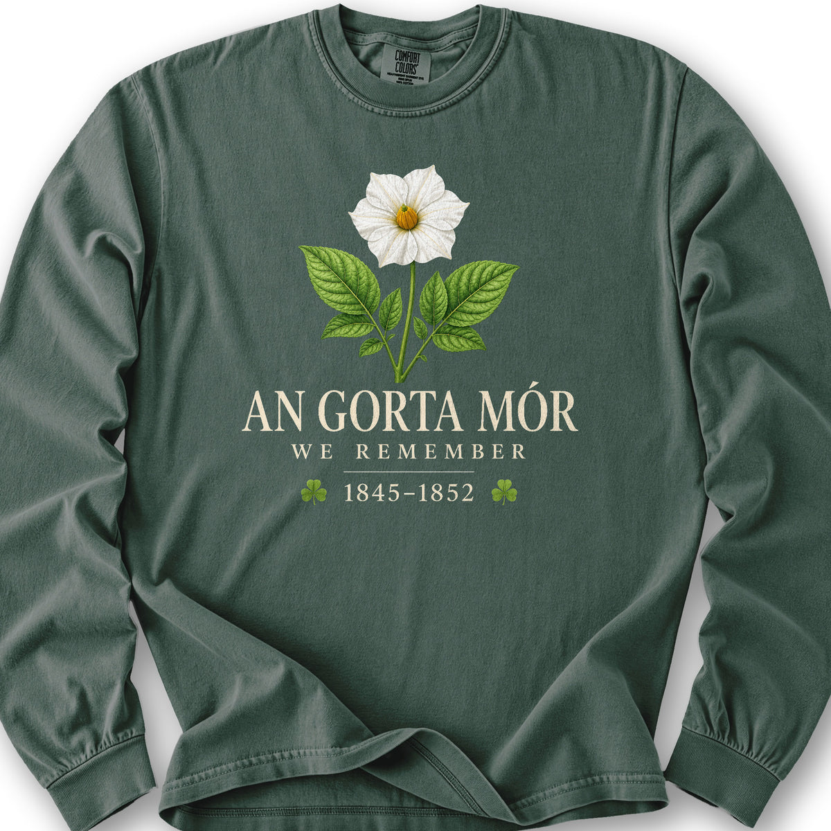 An Gorta Mór Long Sleeve Shirt - Blue Spruce
