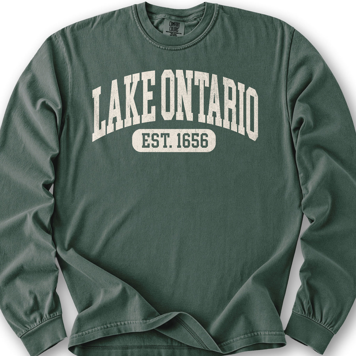 Lake Ontario Varsity Long Sleeve Shirt - Blue Spruce