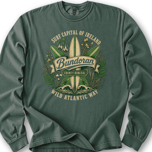 Bundoran Surf Capital Long Sleeve Shirt - Blue Spruce