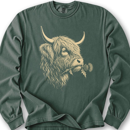 Coo With Thistle Long Sleeve Shirt - Blue Spruce