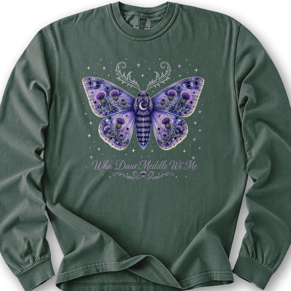 Wha Daur Meddle Wi' Me Long Sleeve Shirt - Blue Spruce