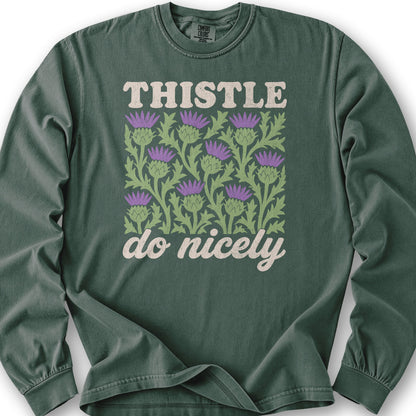 Thistle Do Nicely Long Sleeve Shirt - Blue Spruce