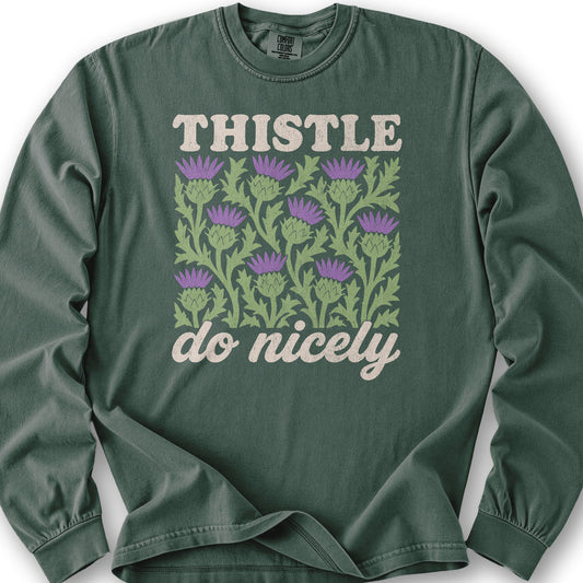 Thistle Do Nicely Long Sleeve Shirt - Blue Spruce
