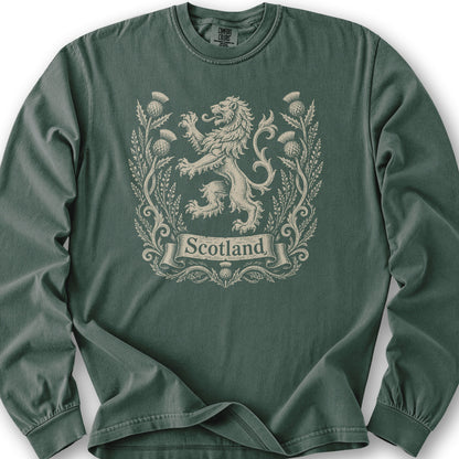 Scotland Lion Crest Long Sleeve Shirt - Blue Spruce