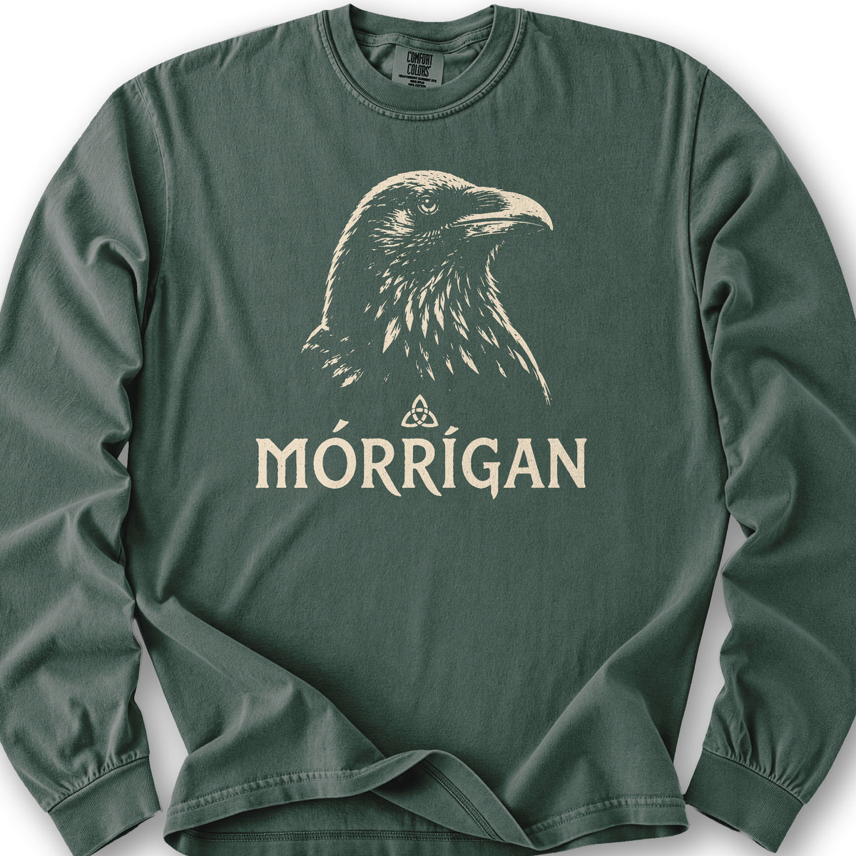 Mórrígan Crow Long Sleeve Shirt - Blue Spruce