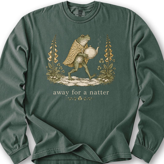 Natter Frog Long Sleeve Shirt - Blue Spruce