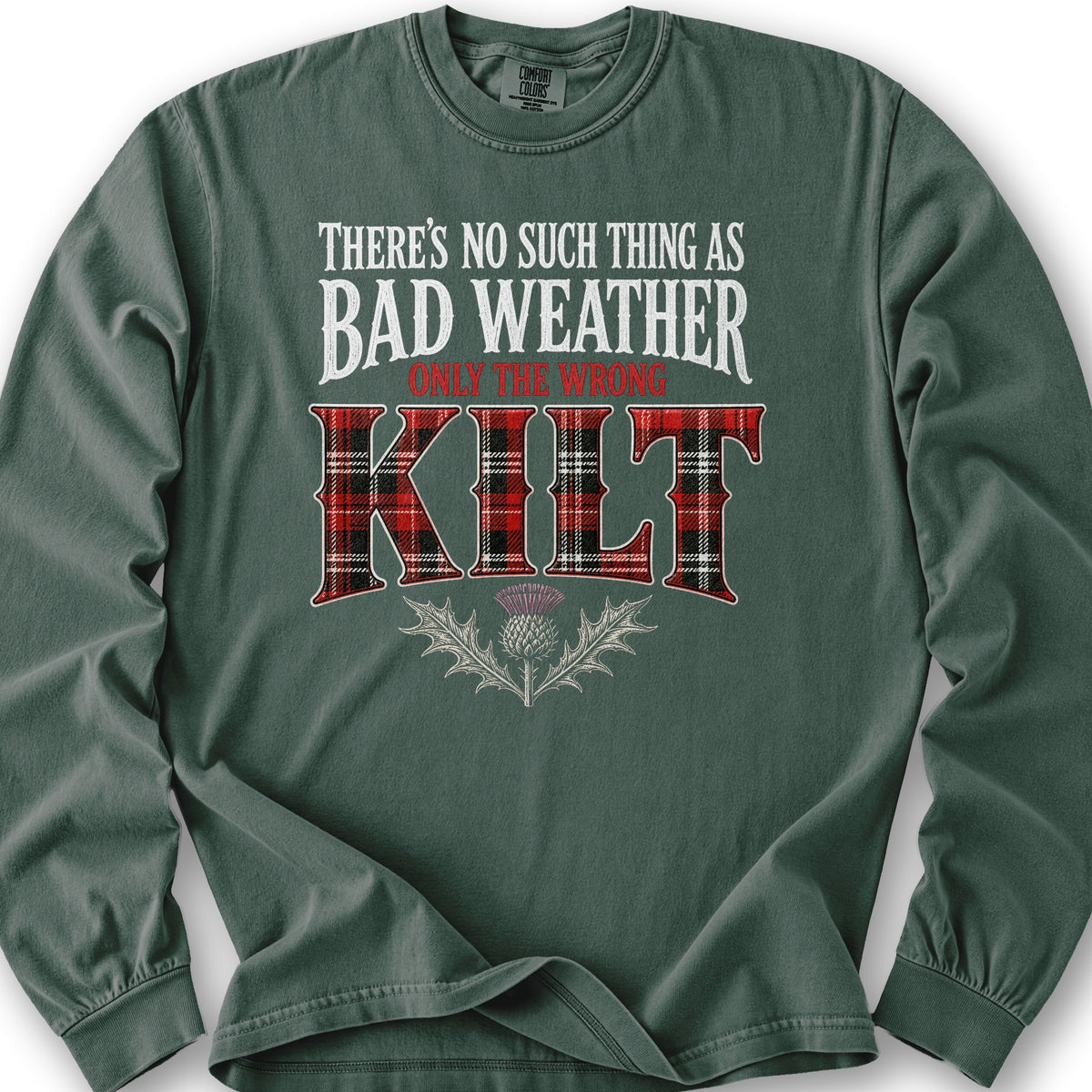 Wrong Kilt Weather Long Sleeve Shirt - Blue Spruce