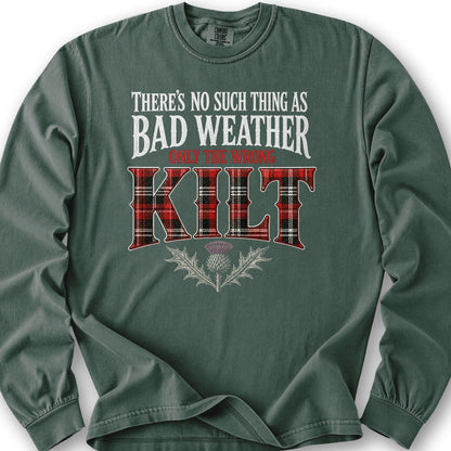 Wrong Kilt Weather Long Sleeve Shirt - Blue Spruce