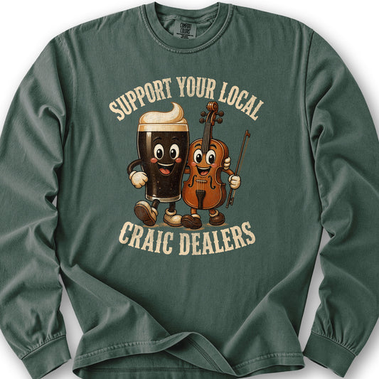 Craic Dealers Long Sleeve Shirt - Blue Spruce