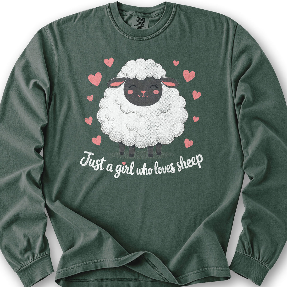 Just A Girl Sheep Long Sleeve Shirt