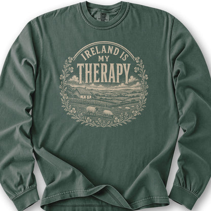 Ireland Is My Therapy Badge Long Sleeve Shirt