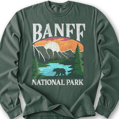 Banff National Park "Big and Bold" Long Sleeve Shirt - Blue Spruce