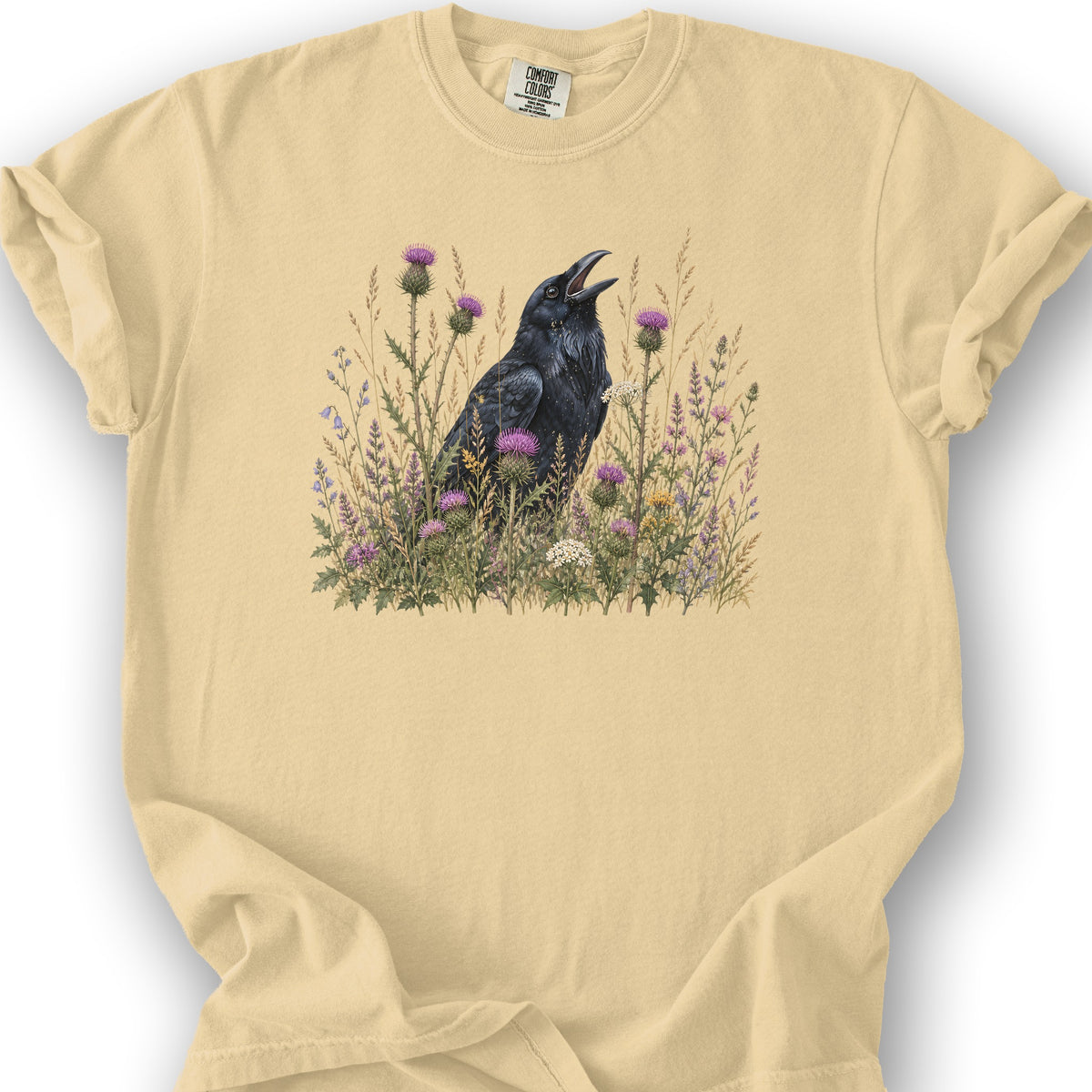 Botanical Raven T-Shirt - Butter