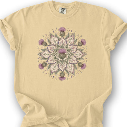 Thistle Mandala T-Shirt - Butter