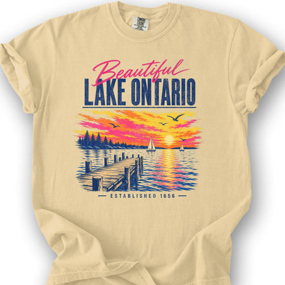Lake Ontario Color Burst T-Shirt - Butter