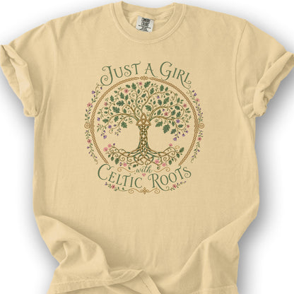 Just A Girl Celtic T-Shirt - Butter