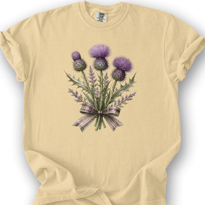 Thistle Bouquet Ribbon T-Shirt - Butter