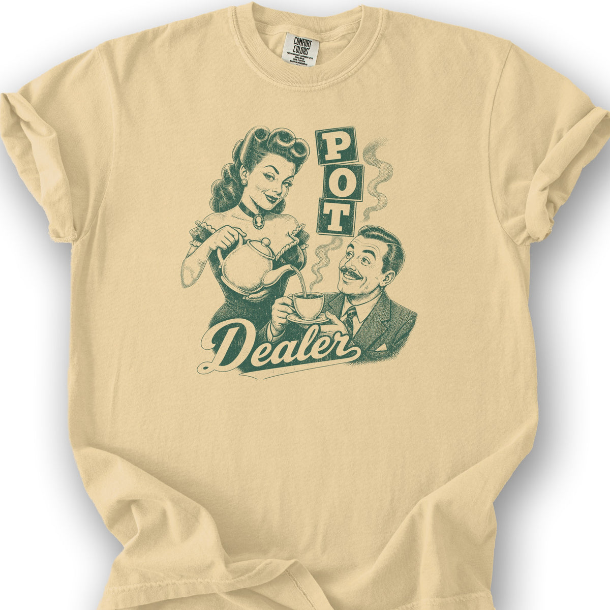 Pot Dealer Tea T-Shirt - Butter